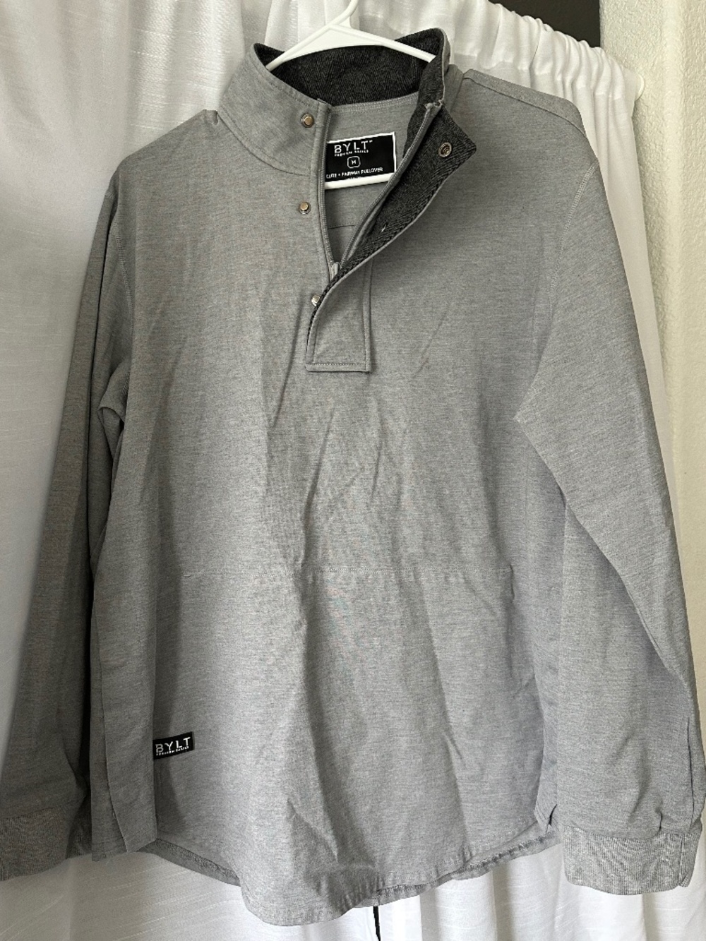 BYLT Elite + Fairway Pullover Size Medium Heather-Grey